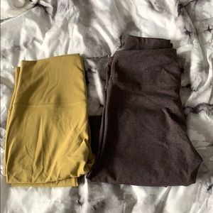 2 Pairs lulu lemon leggings.